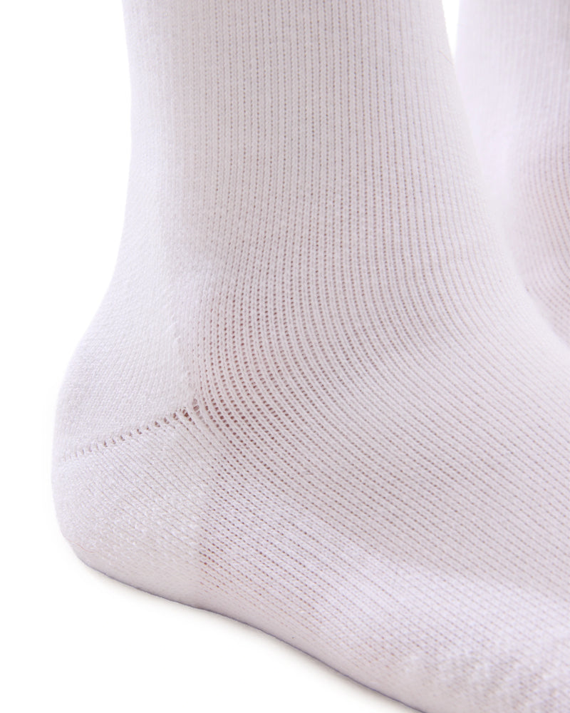 INNER SELF Merino Running Socks in white — close-up detail