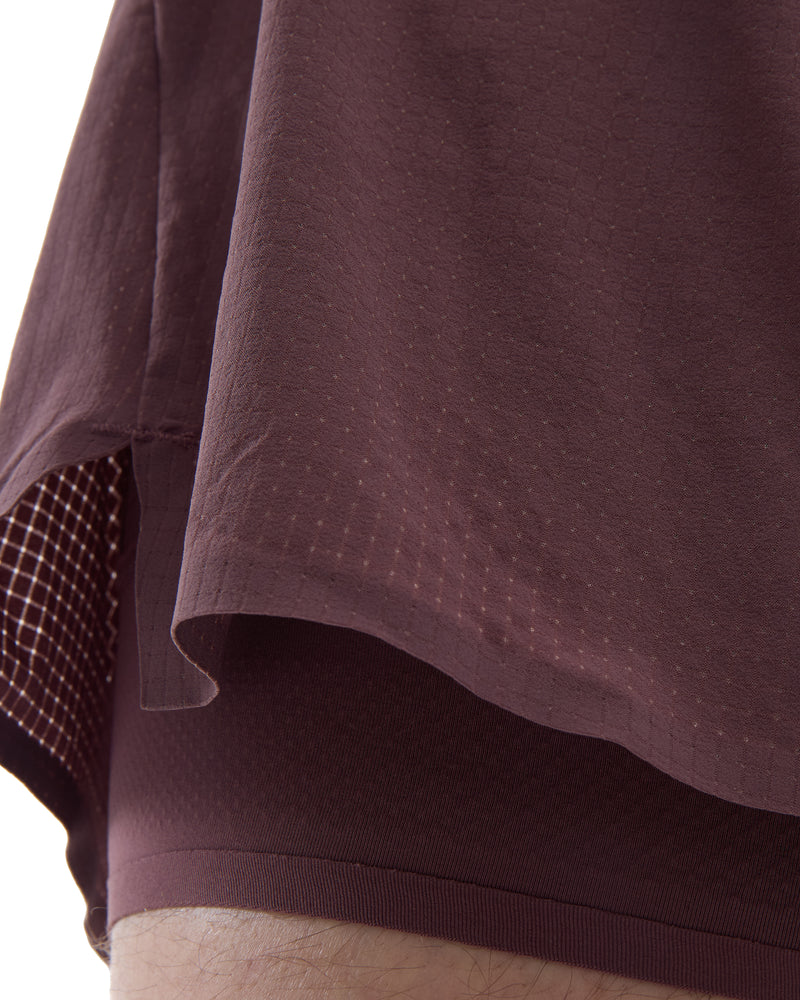 INNER SELF Men's Shorts W/ Liner in brown — detail 2