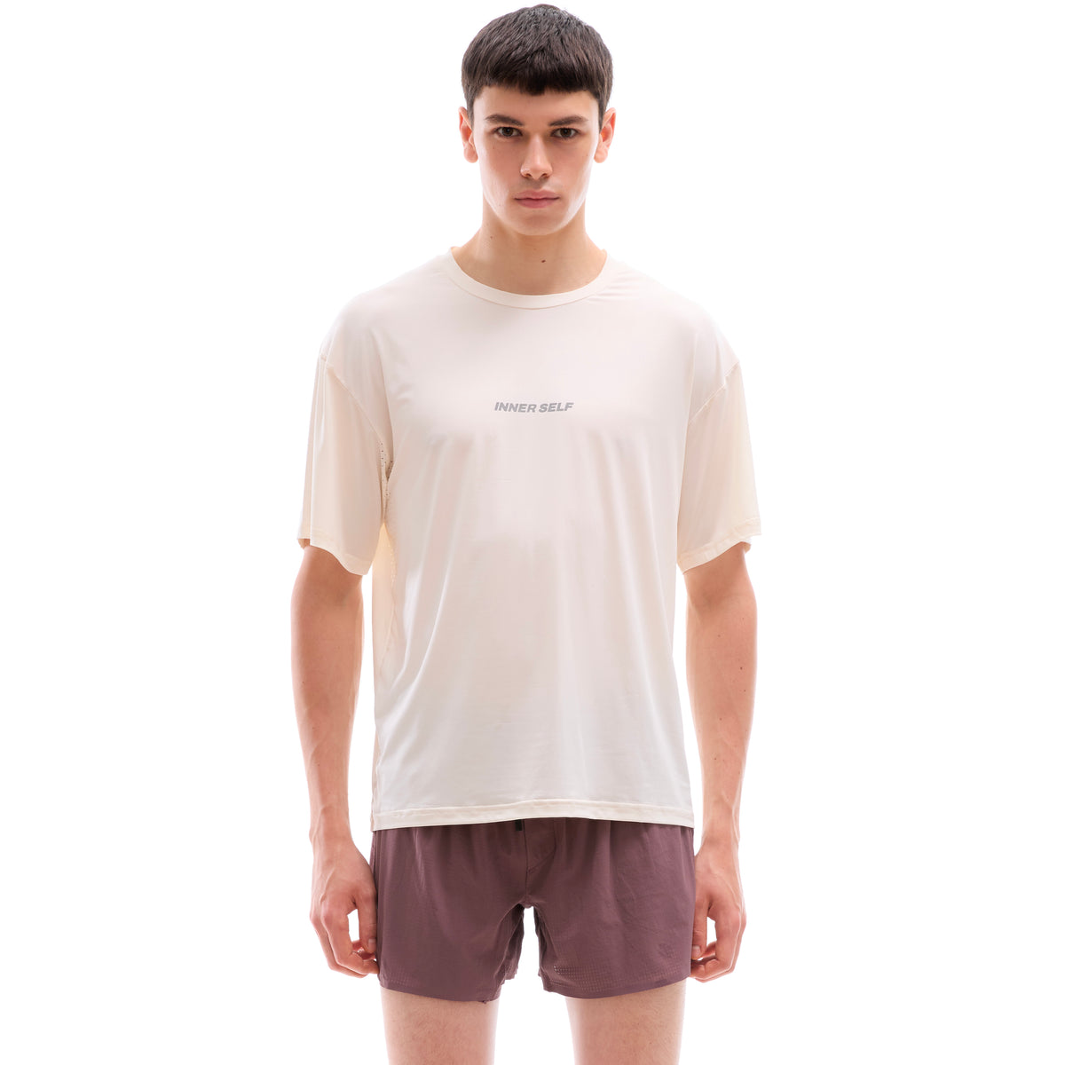 INNER SELF Performance T-shirt in white — front view on male model