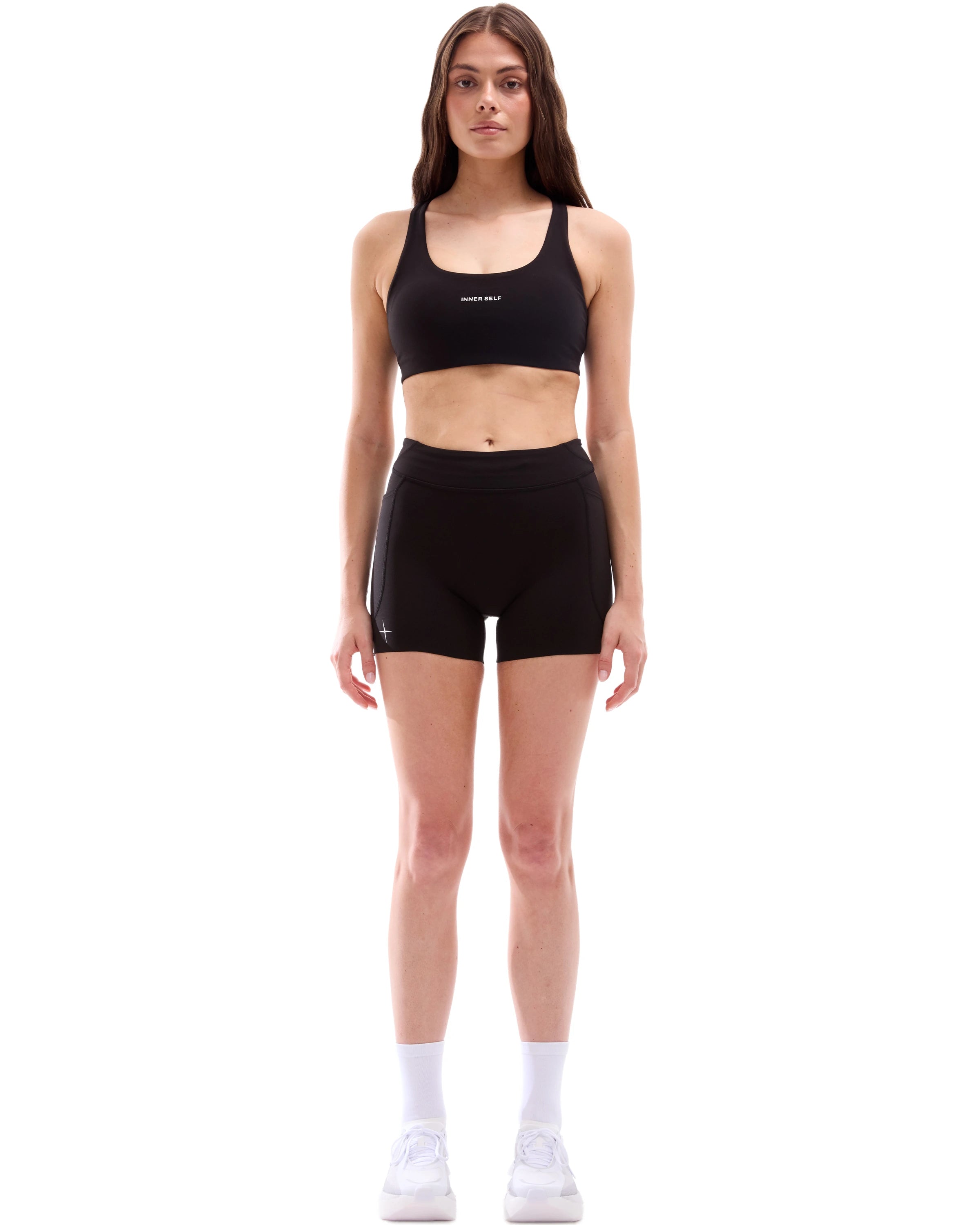 Women's 4'' Half Tights Mid Rise W/ Pockets