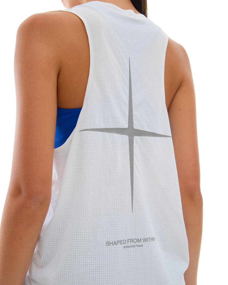 INNER SELF Performance Singlet in white — detail 3