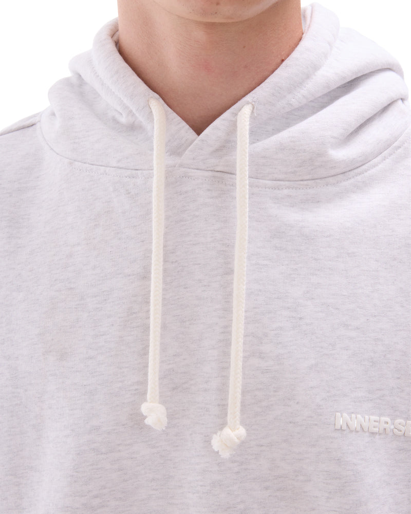 INNER SELF Core Hoodie in grey — close-up detail