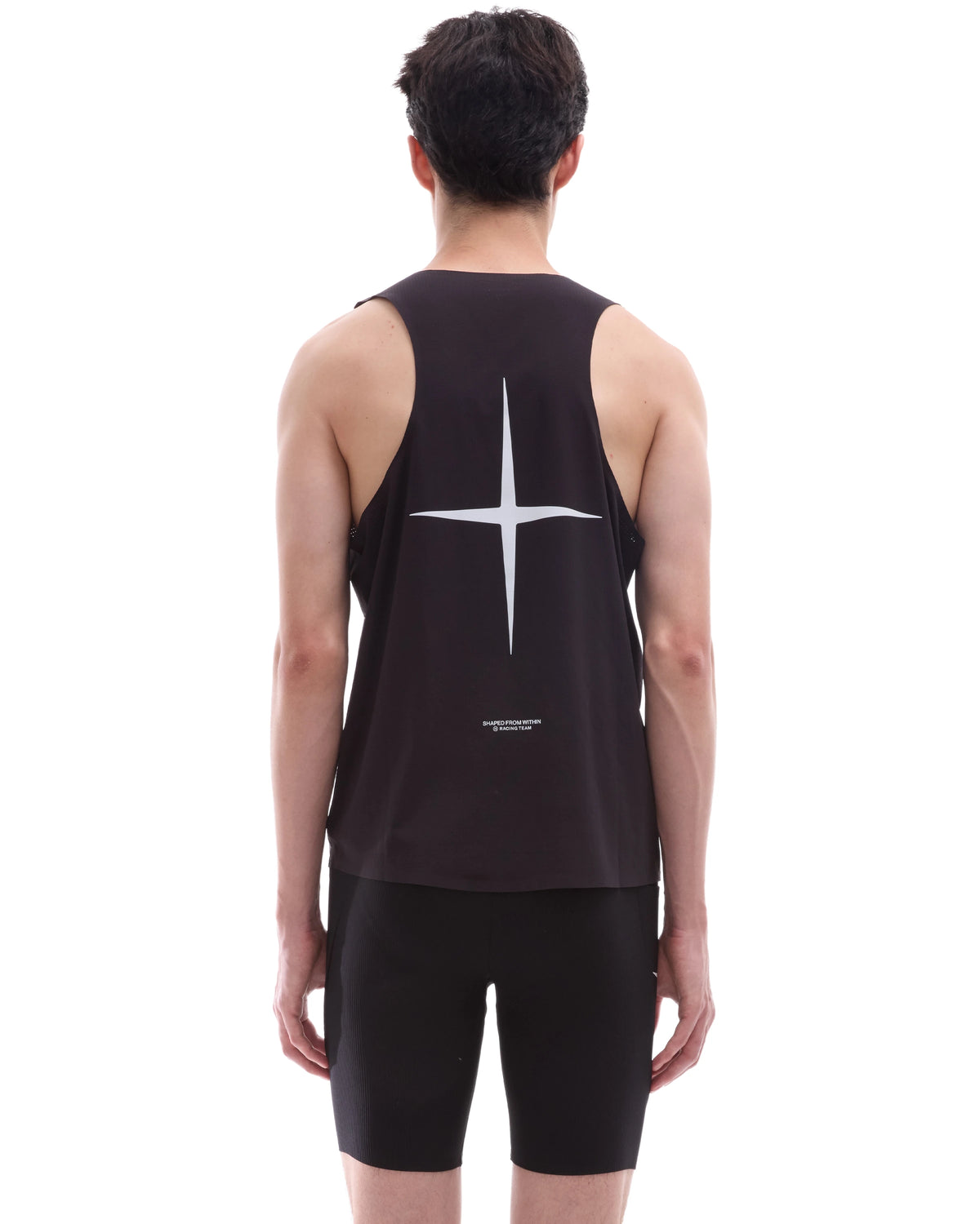 INNER SELF Performance Singlet in black — back view on male model
