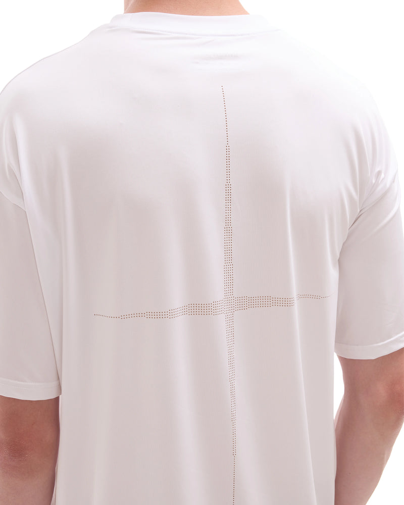 INNER SELF Performance T-shirt in off-white — close-up detail