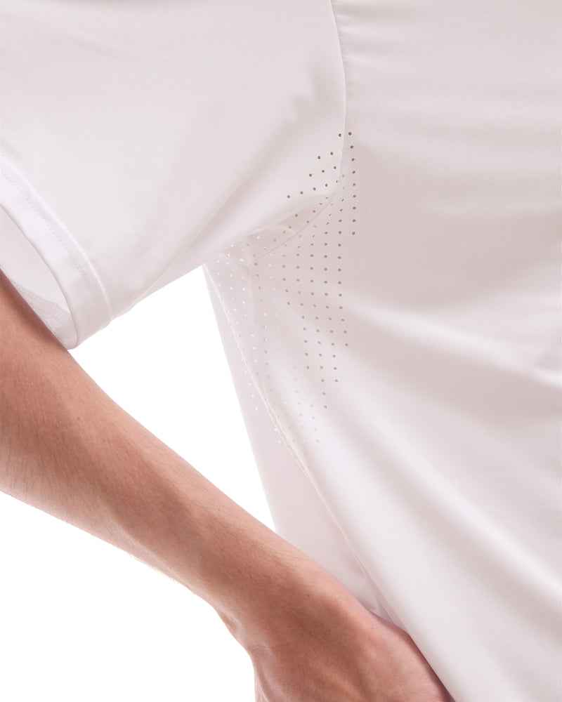 INNER SELF Performance T-shirt in off-white — close-up detail