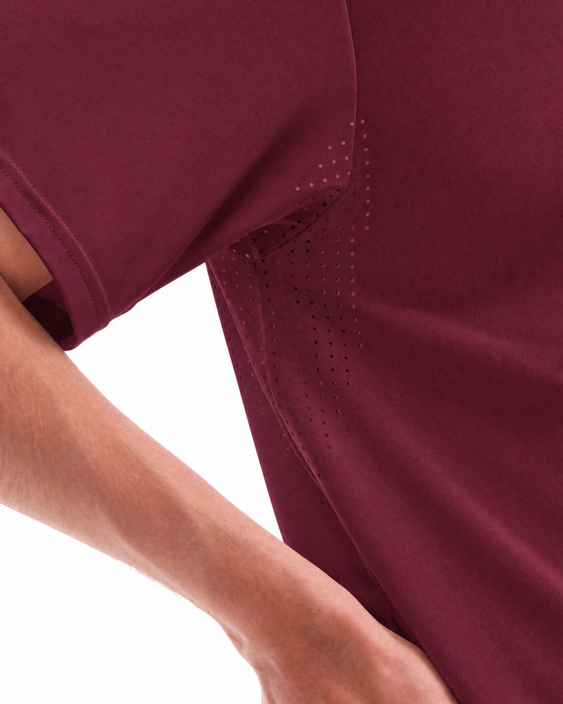 INNER SELF Performance T-shirt in red — close-up detail