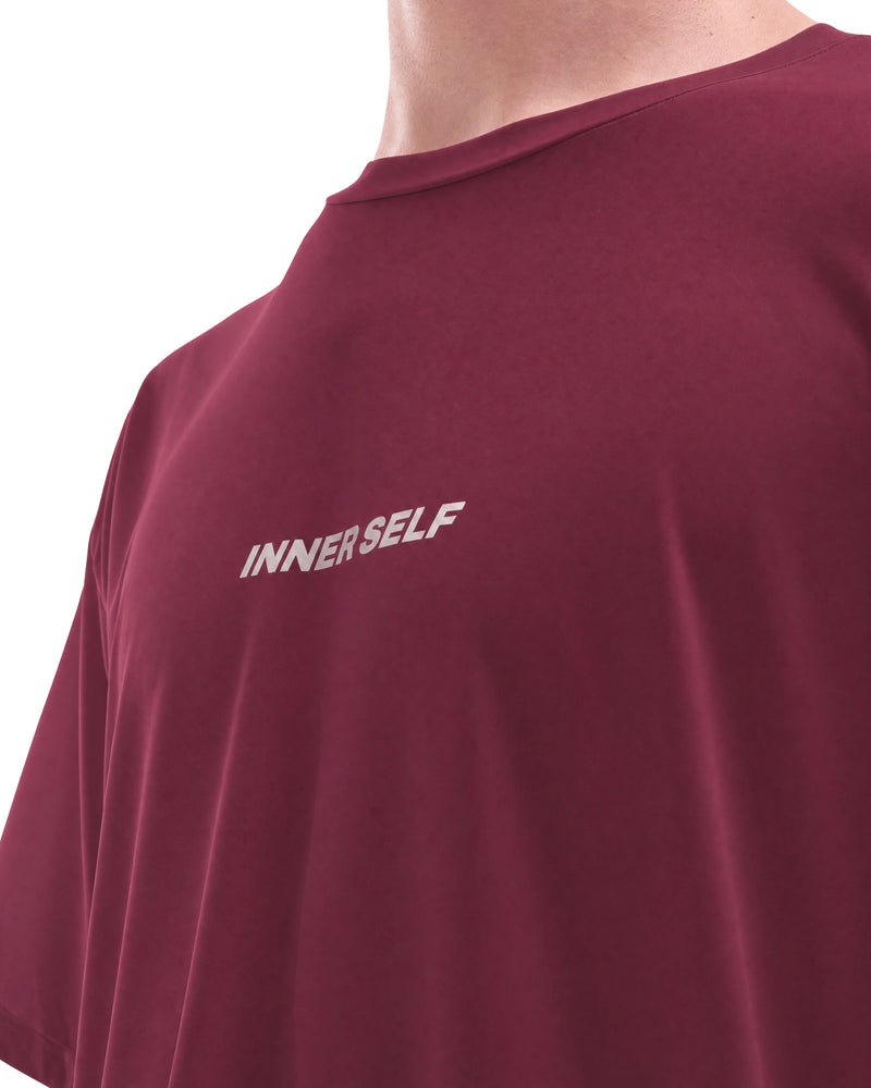 INNER SELF Performance T-shirt in red — close-up detail